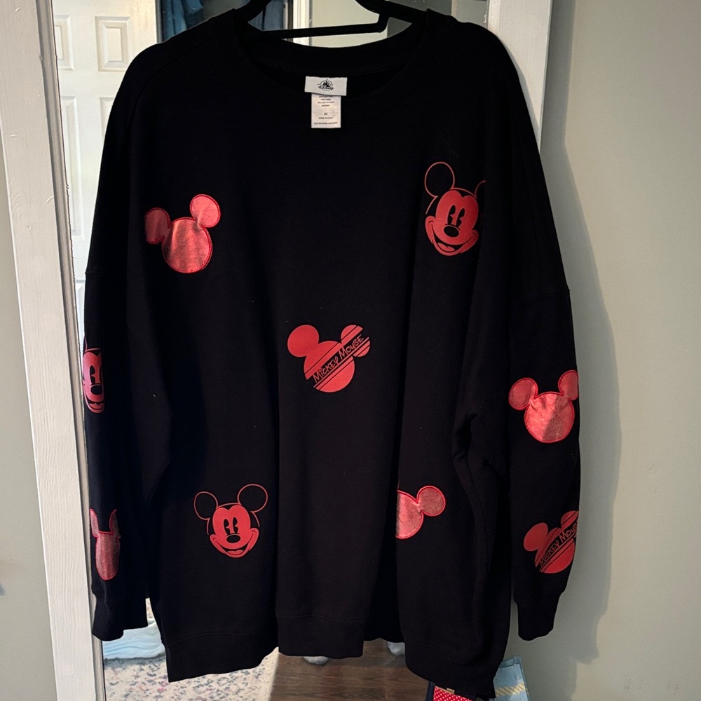 Disney Black Sweatshirt with Red Accents
